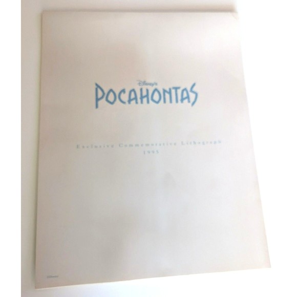 Walt Disney’s 1995 Pocahontas Exclusive Commemorative Lithograph 11” X 14” - Picture 3 of 4